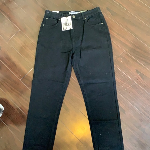 Black high waisted boyfriend jeans - Picture 3 of 3